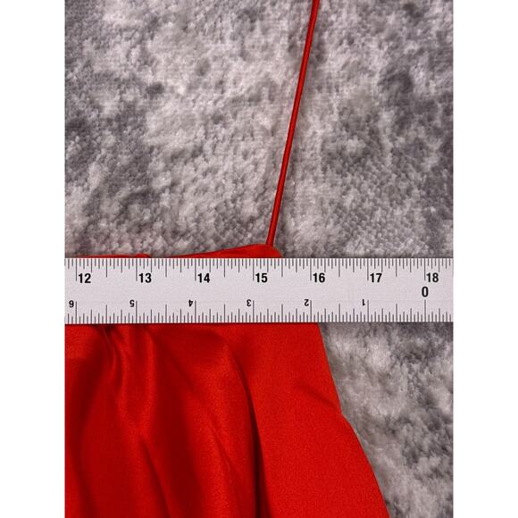 Alexis Dress Small Womens Austyn Red Silk One Shoulder Ruffle High Low Hem Maxi - Picture 4 of 8